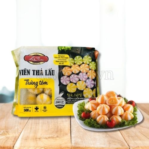 Viên Thả Lẩu Trứng Tôm